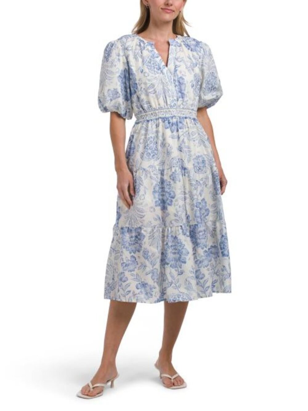 HARLOW AND ROSE Bubble Sleeve Midi Dress